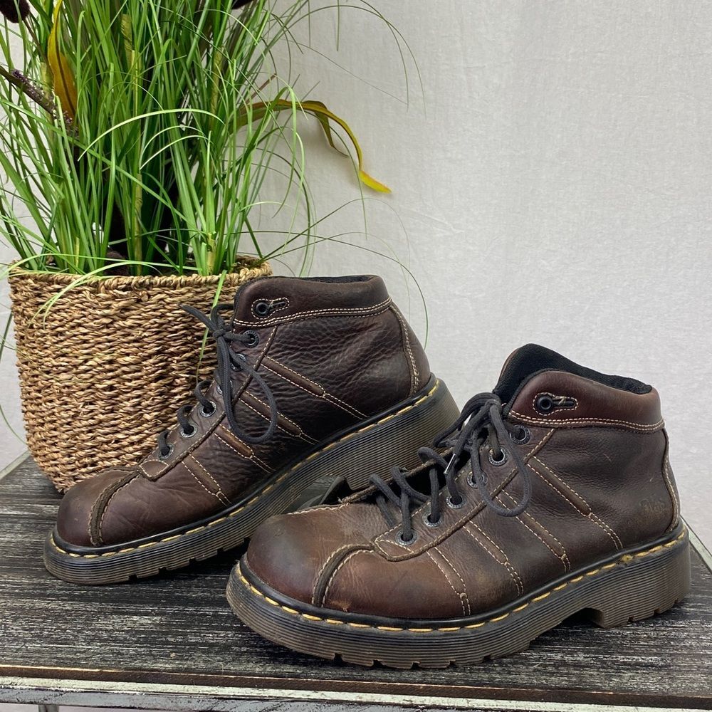 Dr. Martens Brown Leather 9763 Lace Up Ankle Boots 8